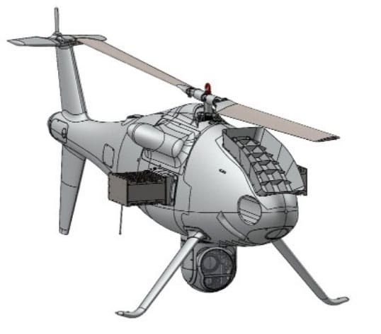 Drone helicopter with gimbal